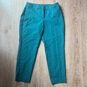 Express Teal Ankle Crop Pants